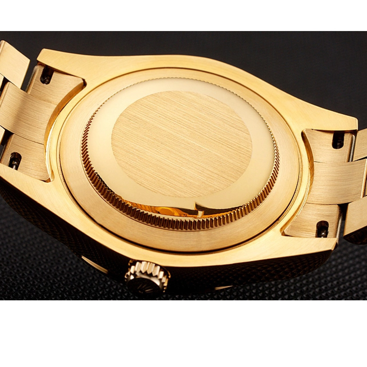 AAA replica watch Rubies Day-Date Diamonds 1454100 Rolex Swiss Dial Gold And Bracelet Champagne 0704